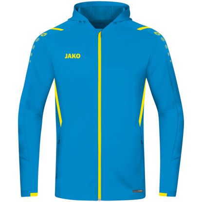 Afbeeldingen van Jas met kap Challenge JAKO blauw/fluogeel